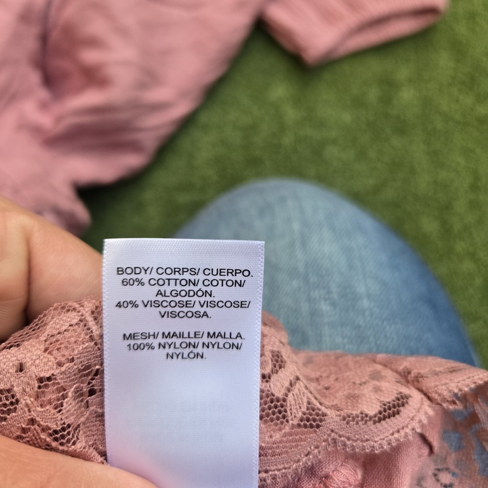 Lucky Brand Shirt Women's Large Nostalgia Rose 3/4 Sleeve - Picture 6 of 10